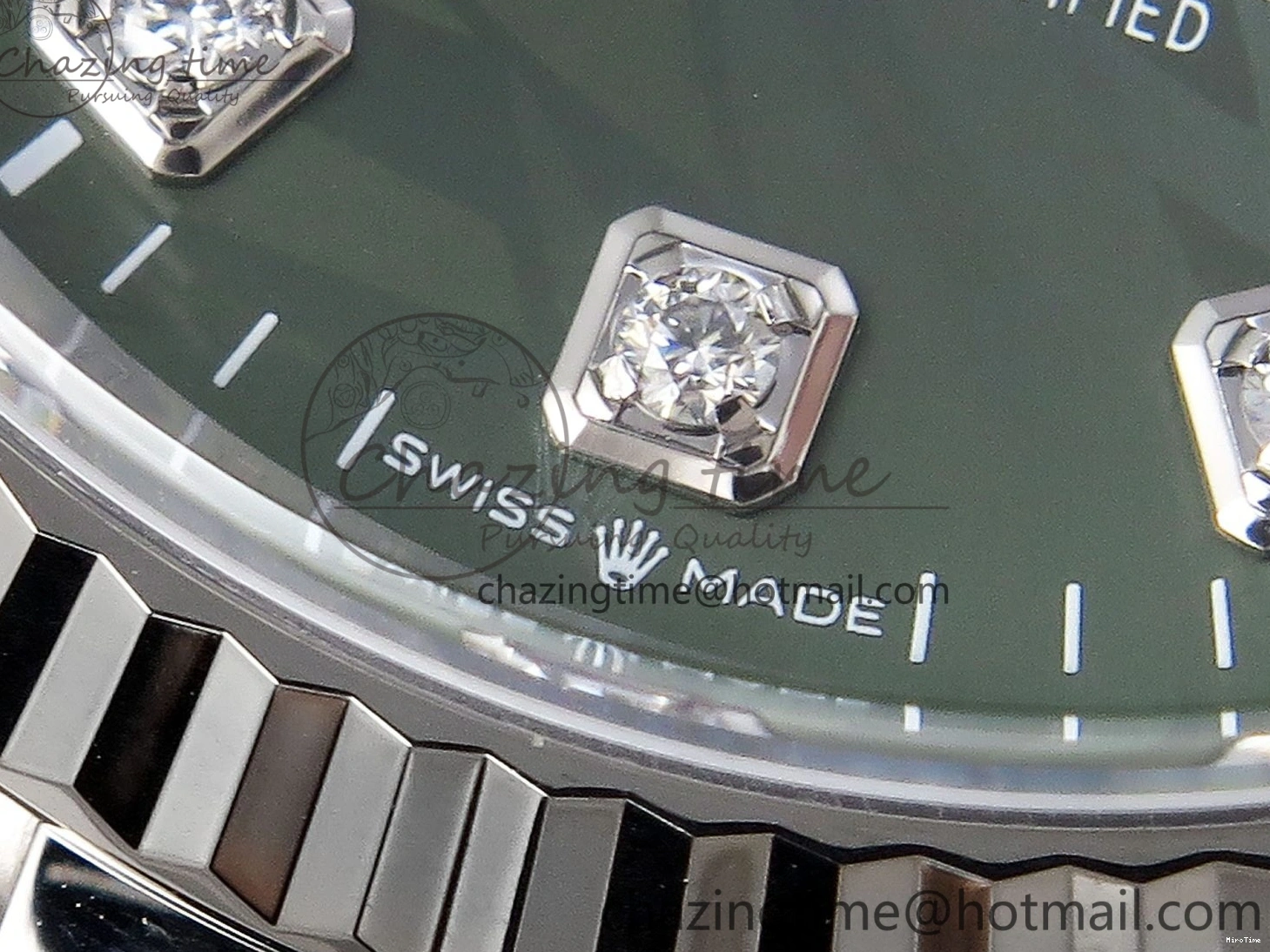 MiroTime 0224 RelaxedFit DateJust 36 126234 Clean 1:1 Best Edition 904L Steel Green Leaf Diamonds Dial on Jubilee Bracelet VR 1975